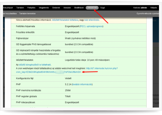Cron key | Drupal 7 telepítése CPANEL tárhelyre Cron key | Drupal 7 telepítése CPANEL tárhelyre