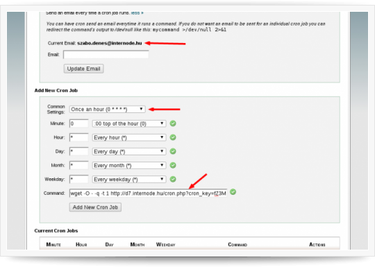 Cron beállítás | Drupal 7 telepítése CPANEL tárhelyre Cron beállítás | Drupal 7 telepítése CPANEL tárhelyre
