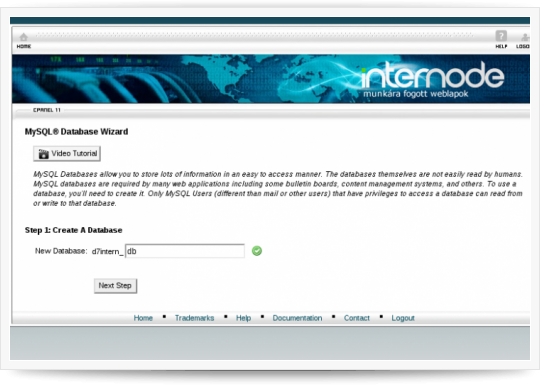 Adatbázis neve | Drupal 7 telepítése CPANEL tárhelyre Adatbázis neve | Drupal 7 telepítése CPANEL tárhelyre
