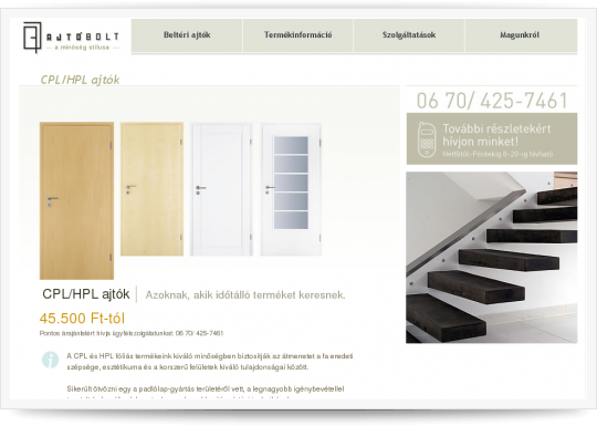 Ajtóbolt - cpl-hpl beltéri ajtók