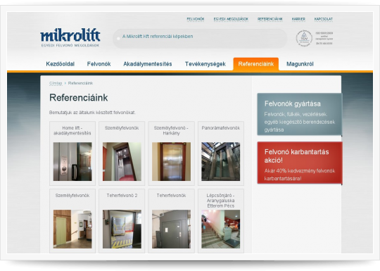 Mikrolift - referencia galéria